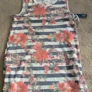 A dress with some flowers on it